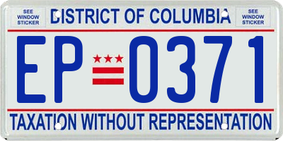 DC license plate EP0371
