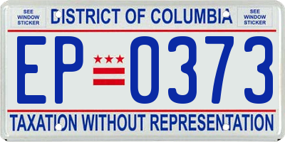 DC license plate EP0373