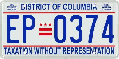 DC license plate EP0374