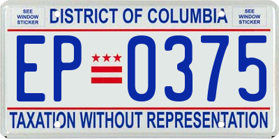 DC license plate EP0375