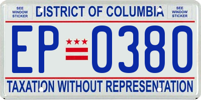 DC license plate EP0380