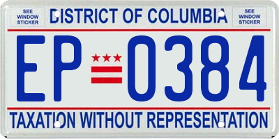DC license plate EP0384