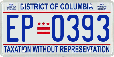 DC license plate EP0393