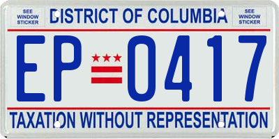DC license plate EP0417