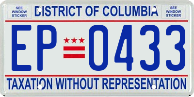 DC license plate EP0433