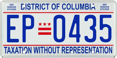 DC license plate EP0435