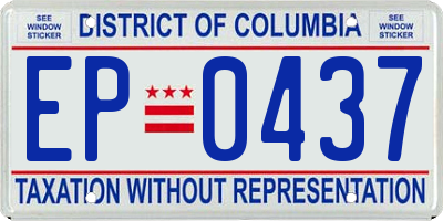 DC license plate EP0437