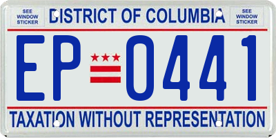 DC license plate EP0441