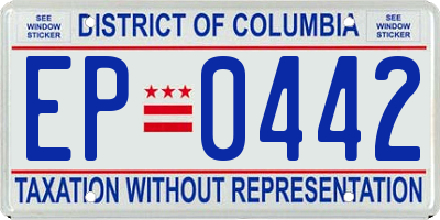 DC license plate EP0442