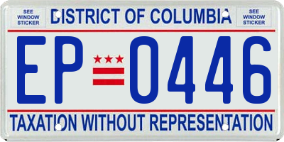 DC license plate EP0446