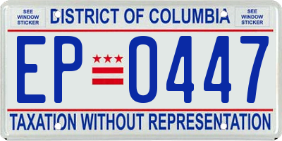 DC license plate EP0447