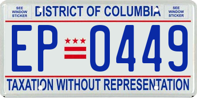 DC license plate EP0449