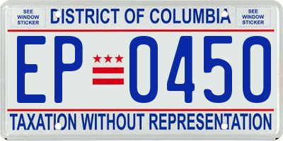 DC license plate EP0450