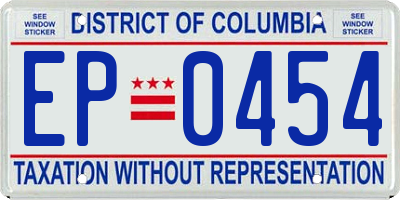 DC license plate EP0454