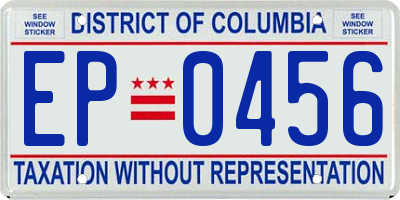DC license plate EP0456