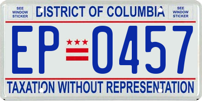 DC license plate EP0457