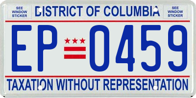 DC license plate EP0459