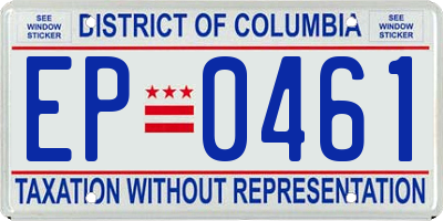 DC license plate EP0461