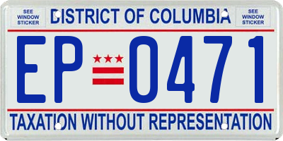 DC license plate EP0471