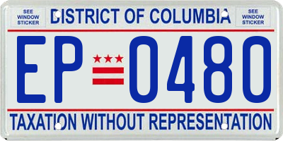 DC license plate EP0480