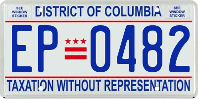 DC license plate EP0482