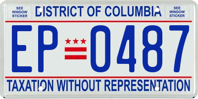 DC license plate EP0487