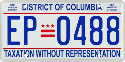 DC license plate EP0488