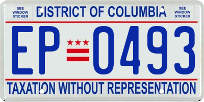 DC license plate EP0493