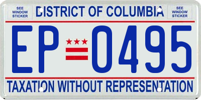 DC license plate EP0495