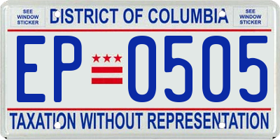 DC license plate EP0505