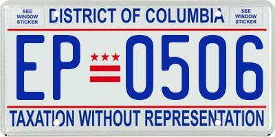 DC license plate EP0506