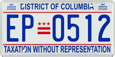 DC license plate EP0512