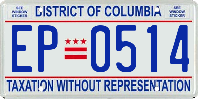 DC license plate EP0514