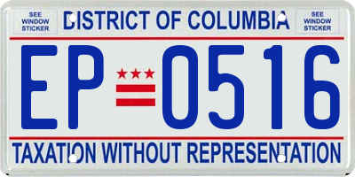 DC license plate EP0516