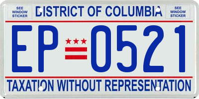 DC license plate EP0521