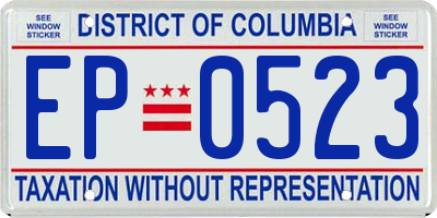 DC license plate EP0523