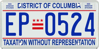 DC license plate EP0524