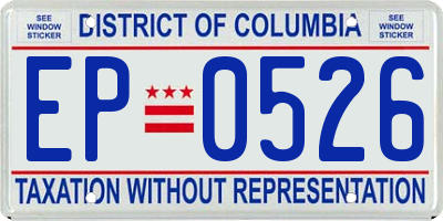 DC license plate EP0526