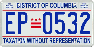 DC license plate EP0532