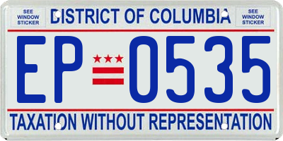 DC license plate EP0535