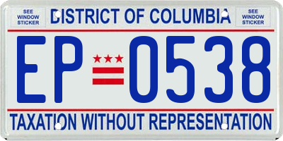 DC license plate EP0538