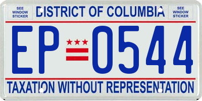 DC license plate EP0544