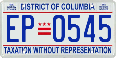 DC license plate EP0545