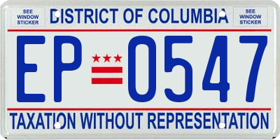 DC license plate EP0547