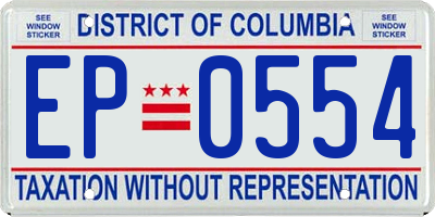 DC license plate EP0554