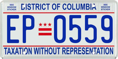 DC license plate EP0559