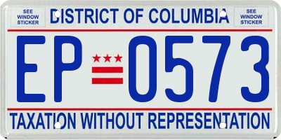 DC license plate EP0573