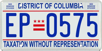 DC license plate EP0575