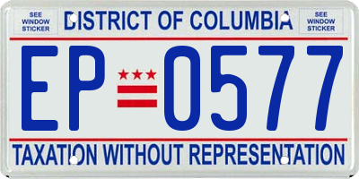 DC license plate EP0577