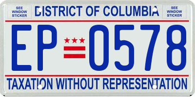 DC license plate EP0578